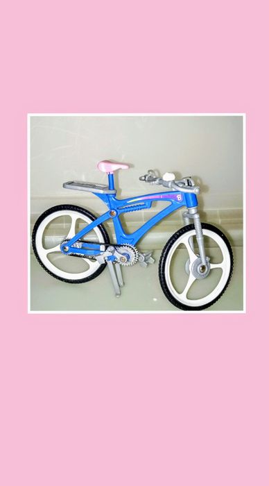 Barbie bicicleta azul anos 90.