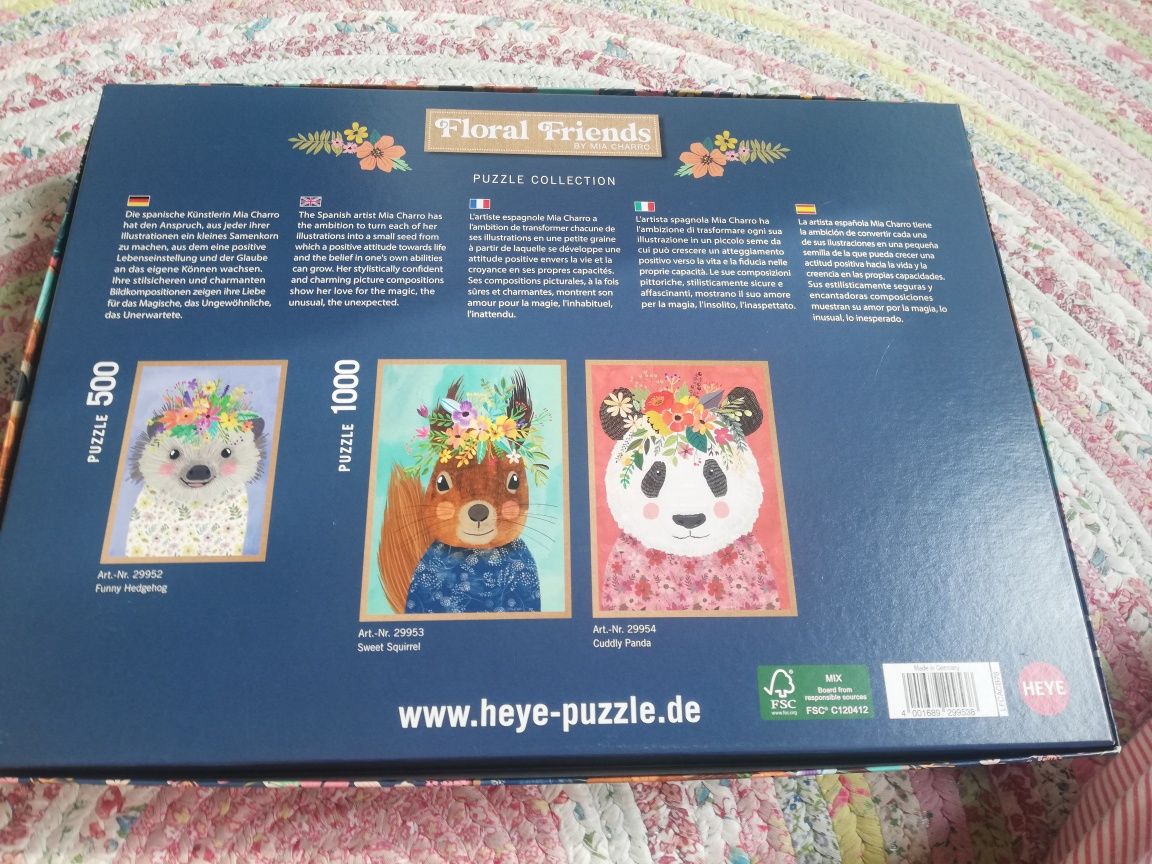 Puzzle completo com instruções