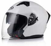 NOWY Otwarty KASK Motocyklowy BIAŁY Skuter Chopper ECER 22.06 BLENDA L