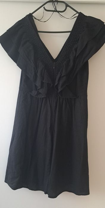 Sukienka przymglona czarń (len), r.38 (metka40) Orsay