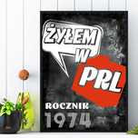 plakat na urodziny, obraz plakat prezent na urodziny, plakat PRL