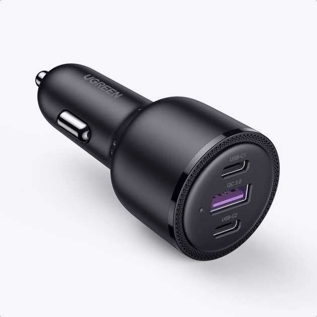 Ugreen автозарядка 69W 3 USB type-С в авто зарядне Швидка зарядка