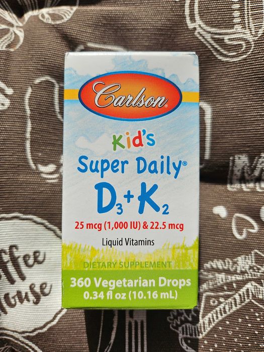 Carlson Baby карлсон D3 + K2 kids дитячий рідкий вітамін Д К для дітей