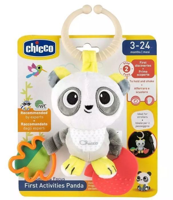 Grzechotka z gryzakiem panda. Chicco