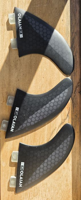 3 quilhas Fibra Surf FCS1 - Tamanho M preto