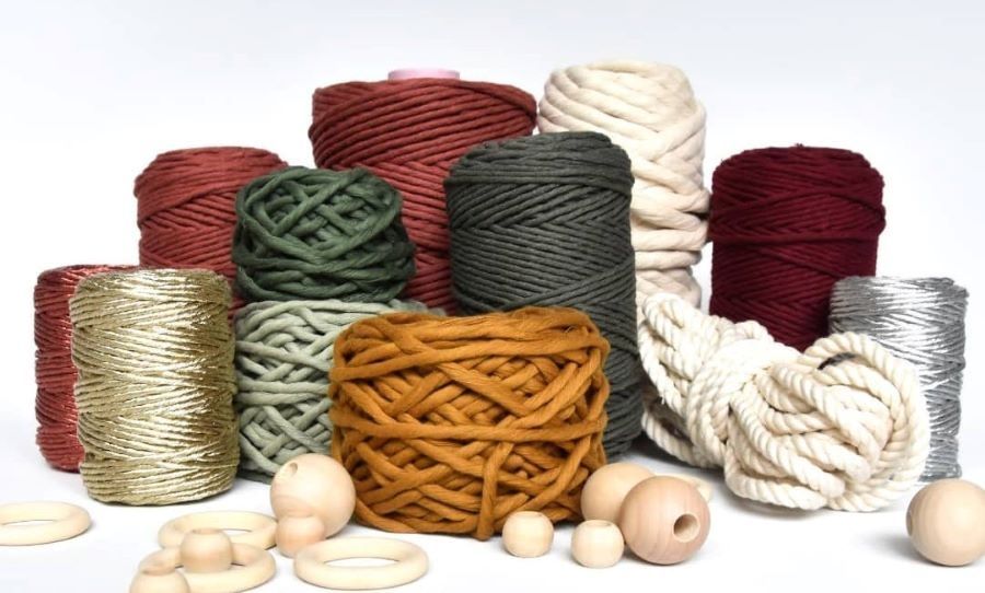 Бавовняний шнур Macrame Cord Maccaroni 3 мм для макраме