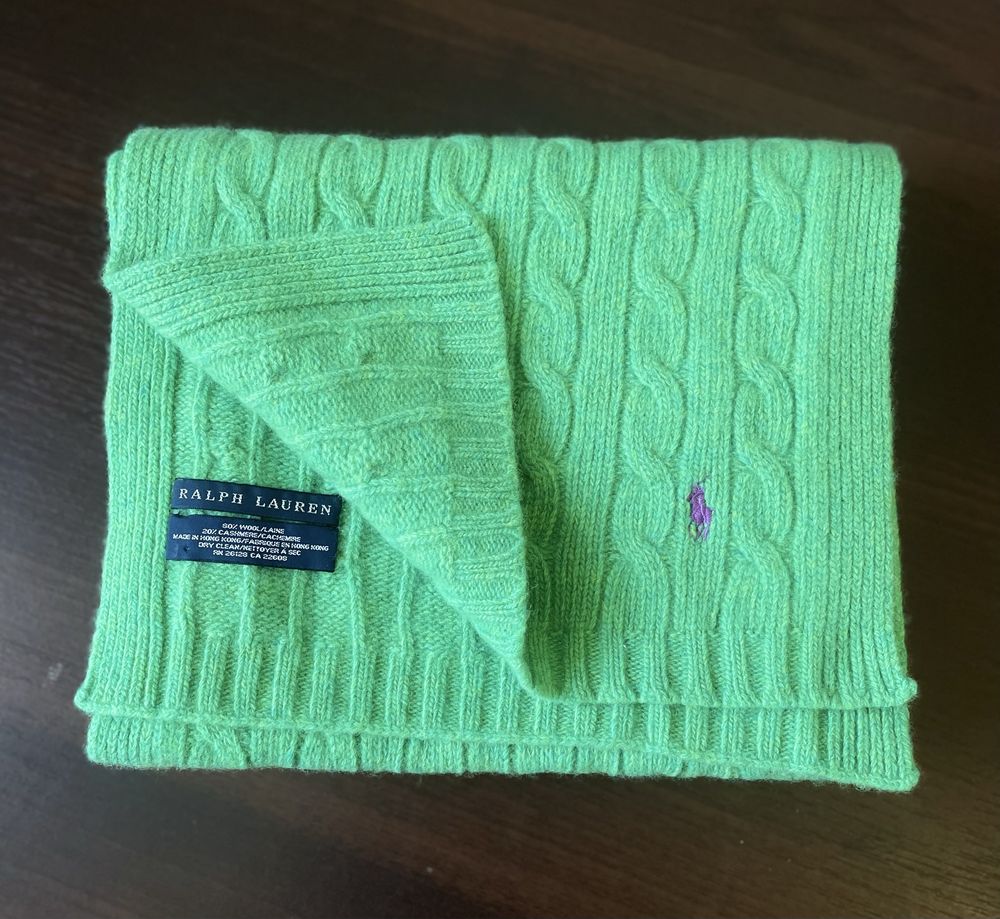шарф вязаный polo ralph lauren шерстяной