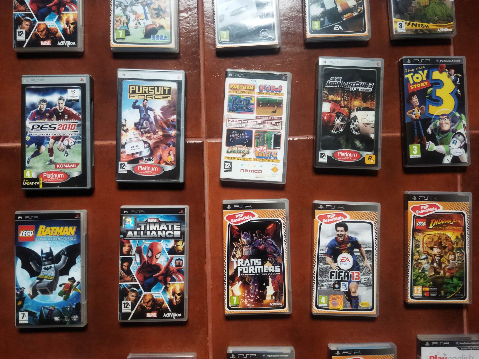 Jogos originais psp, Invizimals, Marvel, Sonic, god of war, etc