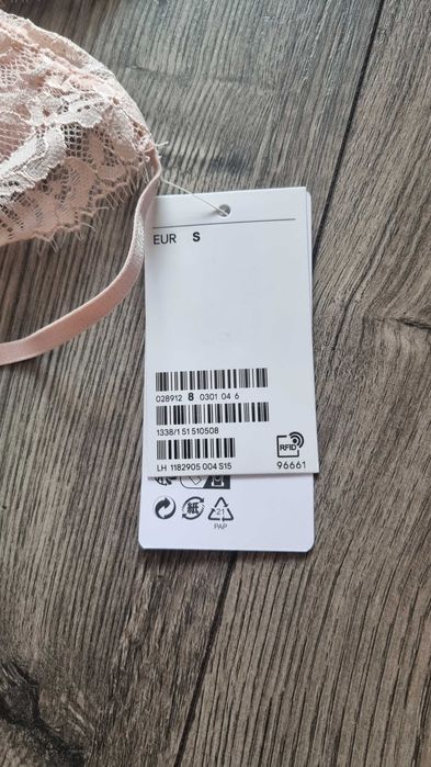 [Nowy z metka] Koronkowy biustonosz H&M, roz. S (75 B)