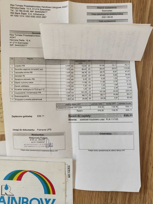 Odkurzacz Rainbow serwisowany