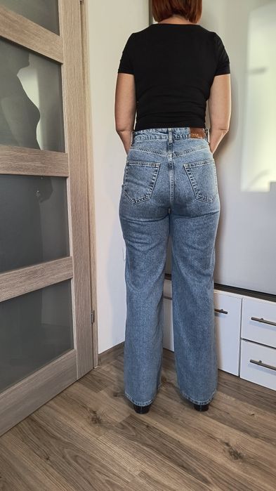 Spodnie dżinsy szerokie wide leg ONLY