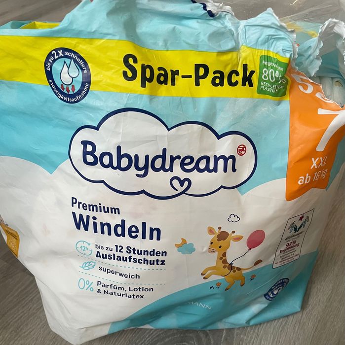 Pampersy Babydream i pantsy Dada r.7