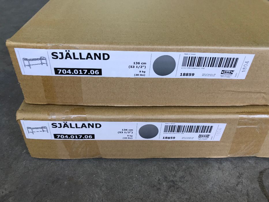 IKEA SJALLAND ławka szary 136cm