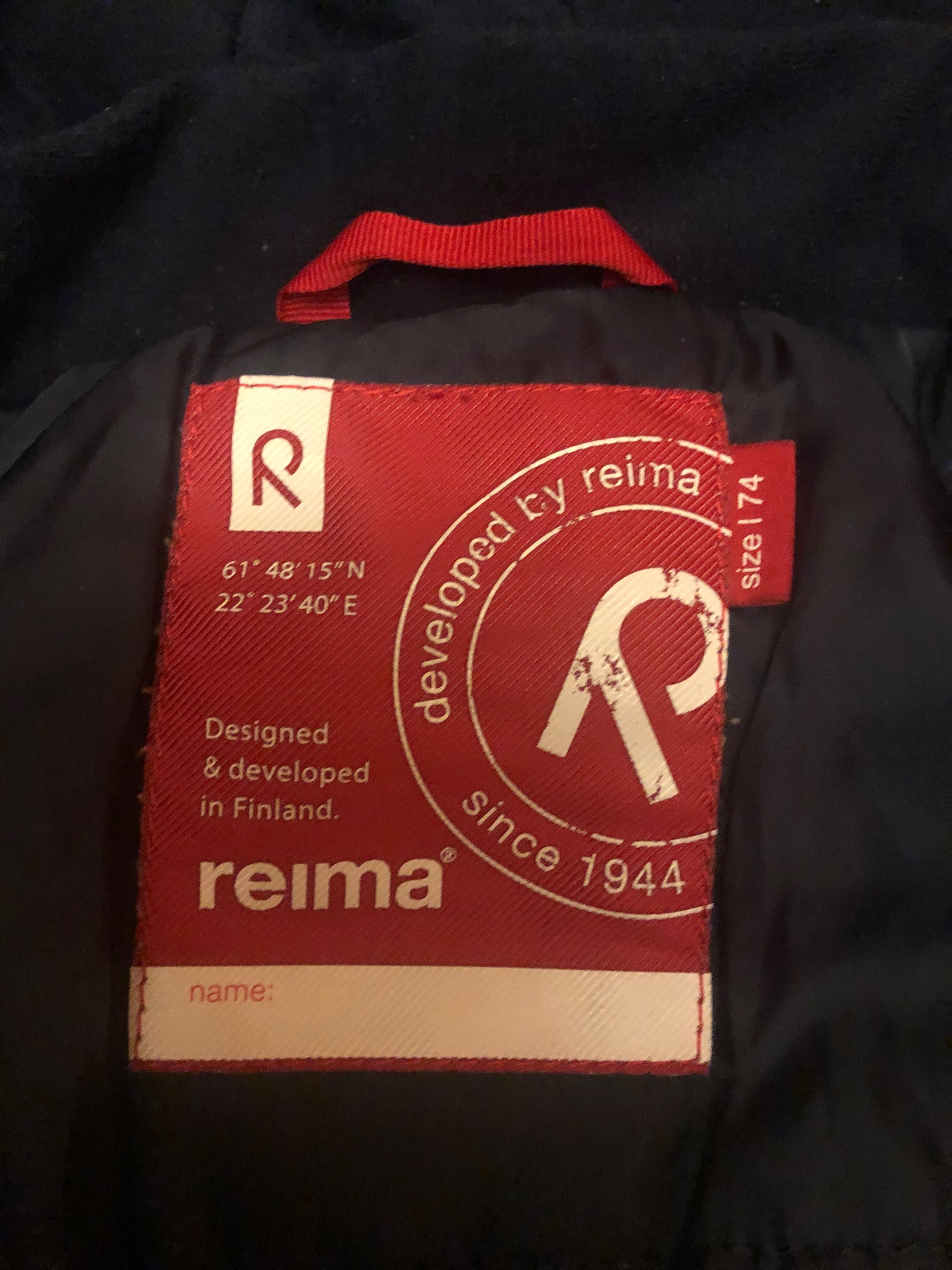 Reima Jednoczęściowy, zimowy ciepły kombinezon, r. 74