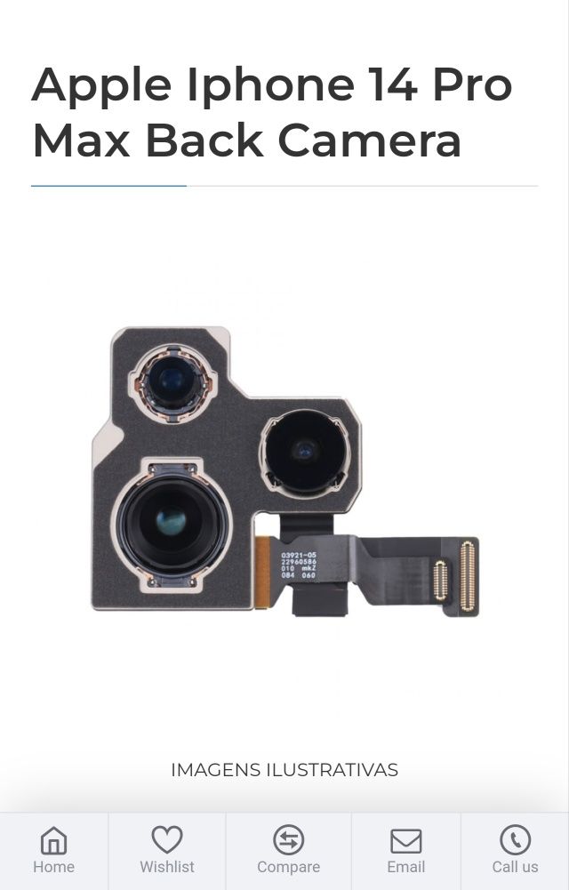 iPhone 16 pro max peças Câmara Bateria etc