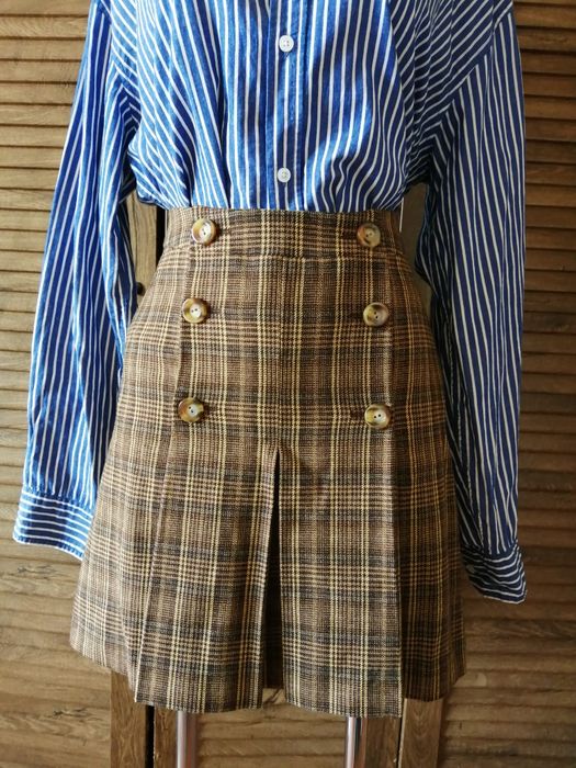 Marc Aurel шерстяна спідниця в клітинку