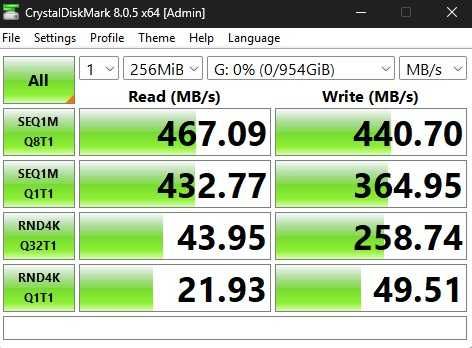 Зовнішній диск. Eaget M8 5gbps USB SSD. 1TB - перевірена ємність