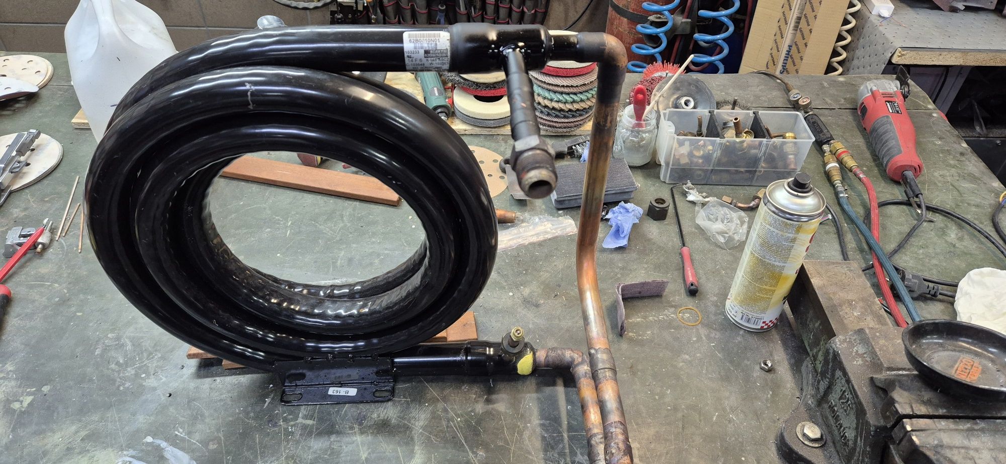 Wymiennik rurowy.woda freon. 14 kw miedziany