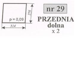 szyba przednia dolna Ursus 1604 , 1201 , C-385 stary typ Kunów ACX170i