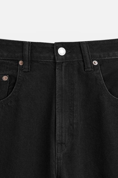 Джинси zara baggy fit чорного кольору