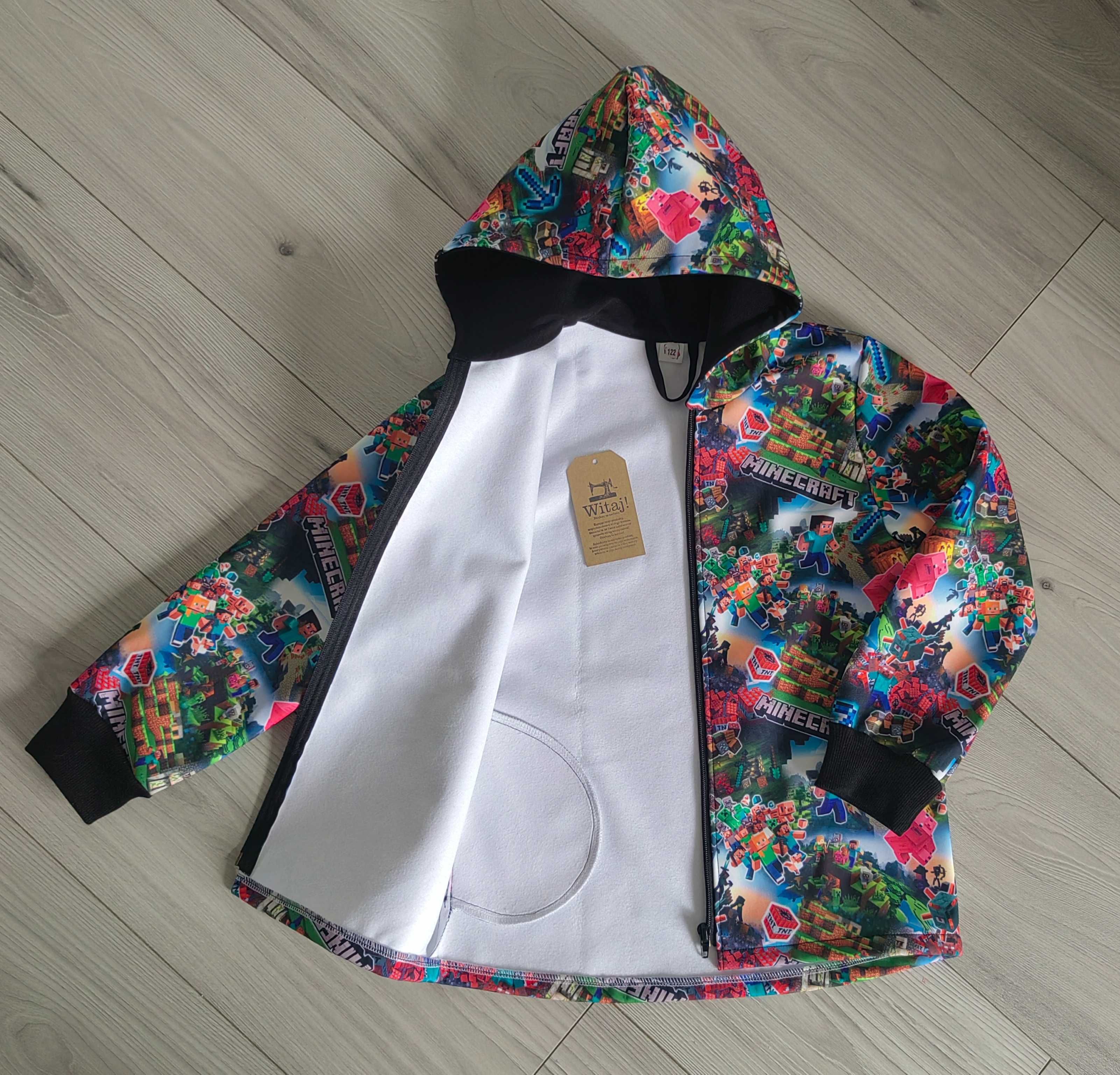 Kurtka softshell Minecraft rozm 122