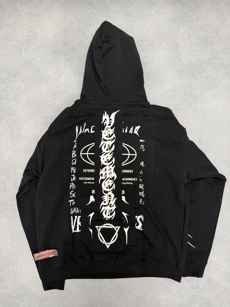 худи Vetements Hardcore Restricted hoodie black L Xl