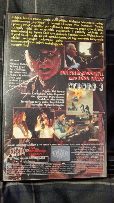 Cyborg 2 i Cyborg 3. Kasety VHS