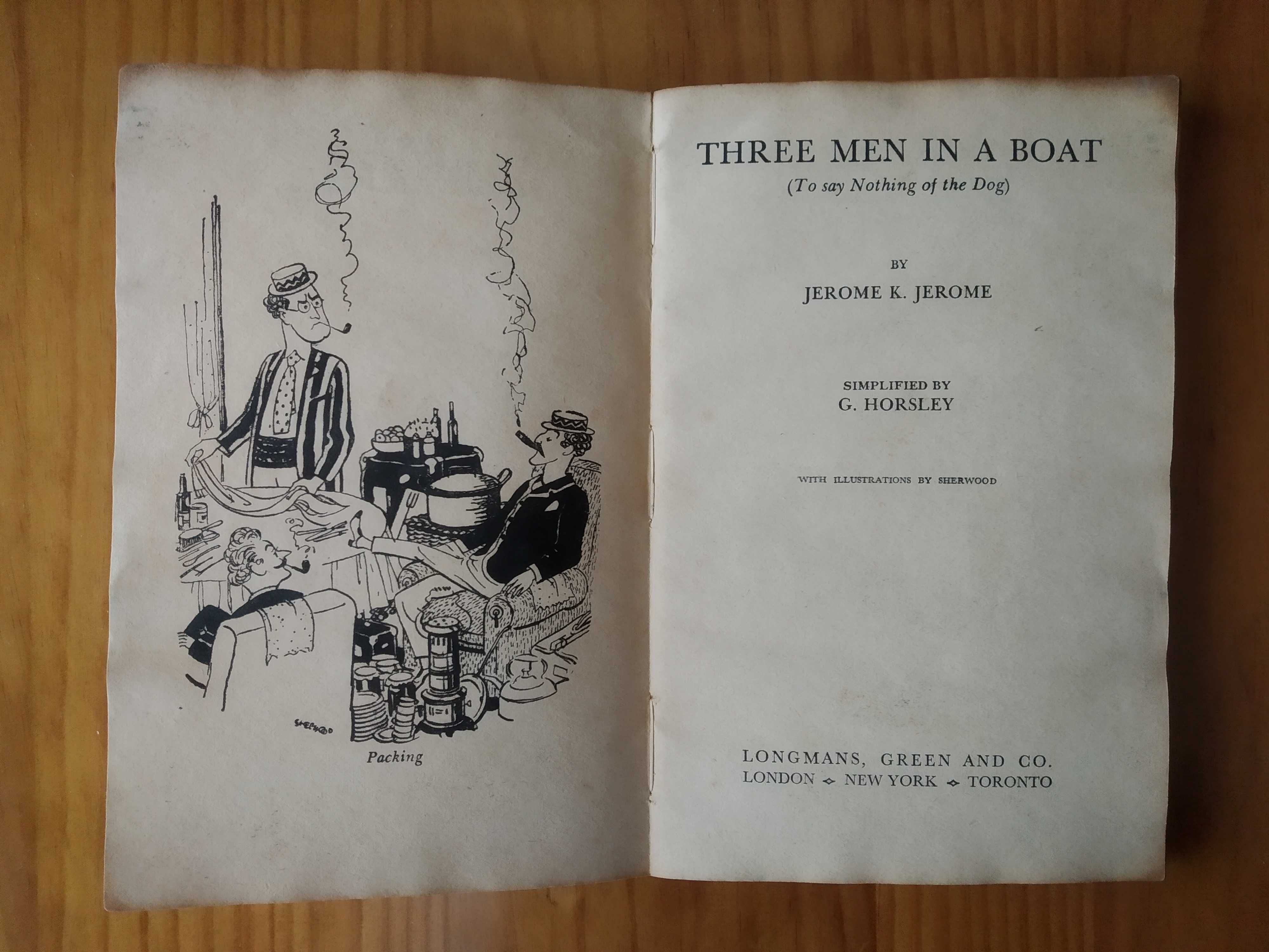 (VINTAGE: Edição de 1955) Three Men in a Boat - Jerome K. Jerome