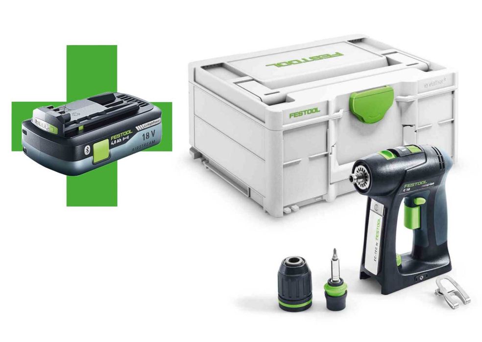 Akumulatorowa wiertarko-wkrętarka C 18-Basic+ aku 4,0Ah 577050 Festool