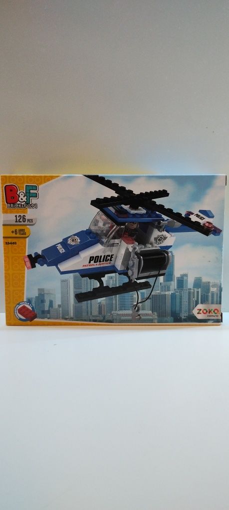 Jogo- tipo lego, helicóptero