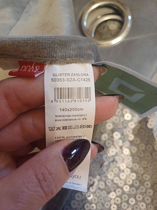 2 nowe zasłony szare Home and You