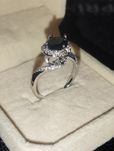 Кольцо серебро Black bv Zirconia