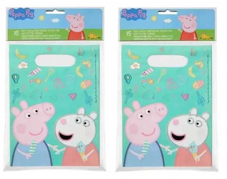 30X Torebki na prezenty Świnka PEPPA na cukierki słodycze woreczki