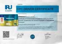 КОД-95. Сертифікат професійної компетентності водія та кваліф. карта.
