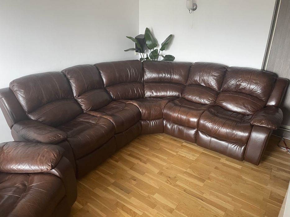 Sprzedam skórzany komplet wypoczynkowy Cheers