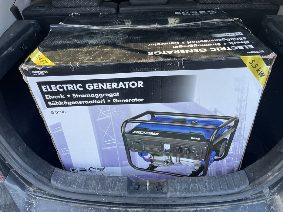 Генератор 5.5 Кіловат  бензиновий Biltema 5500 Новий