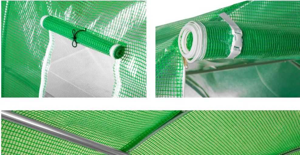Tunel foliowy ogrodowy 2x3 m | solidna szklarnia z oknami i zamkiem