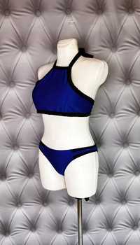 strój kąpielowy kostium bikini niebieskie top rozmiar L