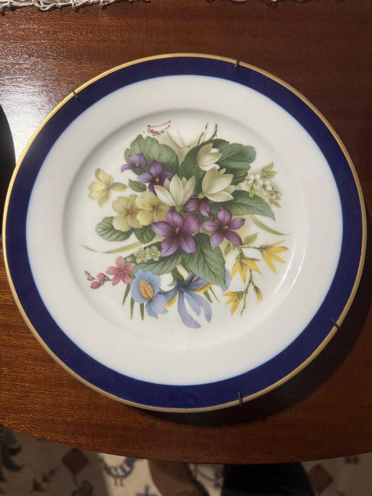 Pratos decorativos em porcelana bavária