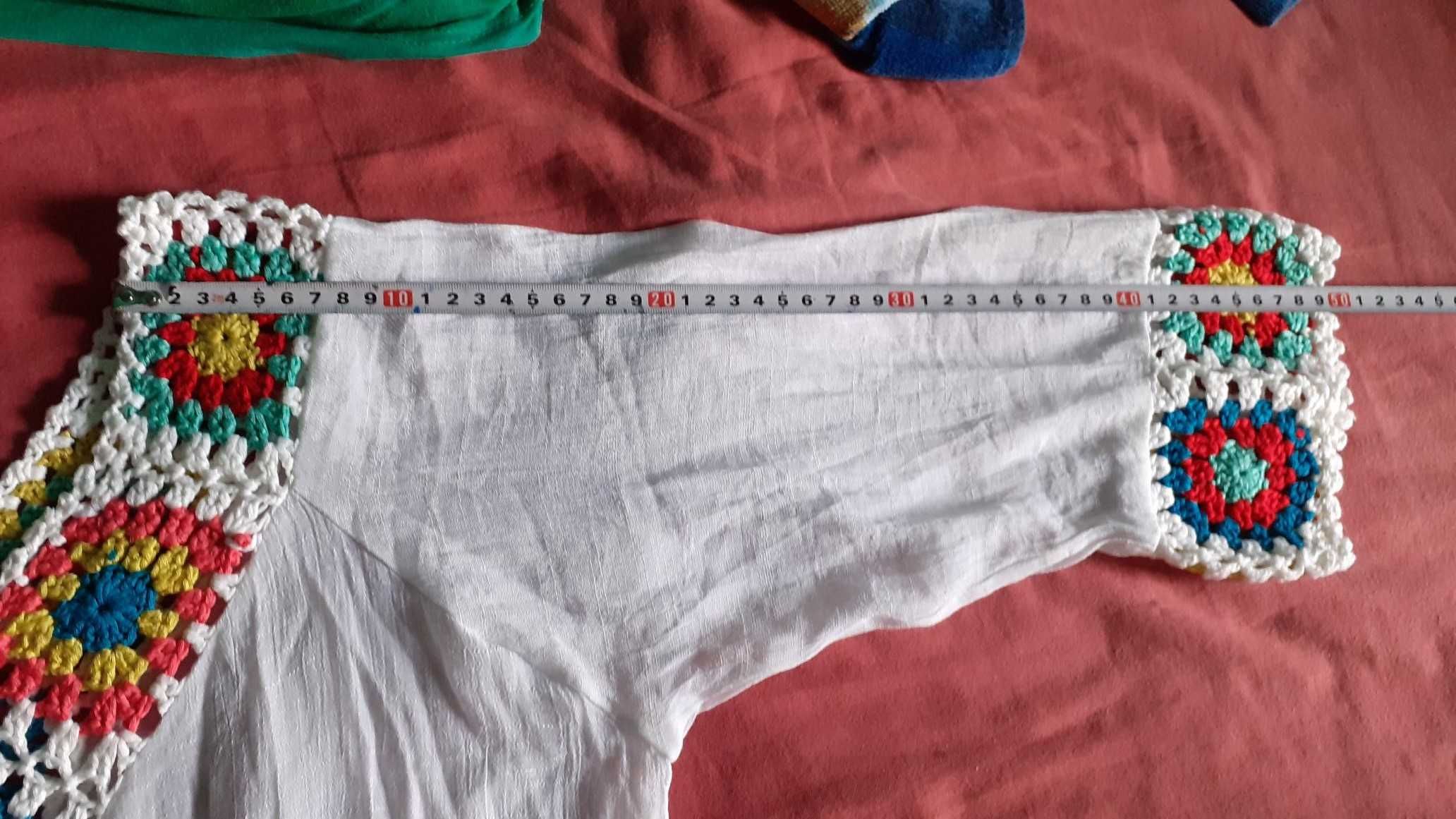Túnica fresca com macramé M/L