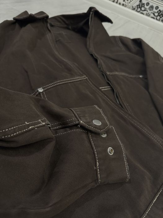 Куртка zara коричнева (джинс)