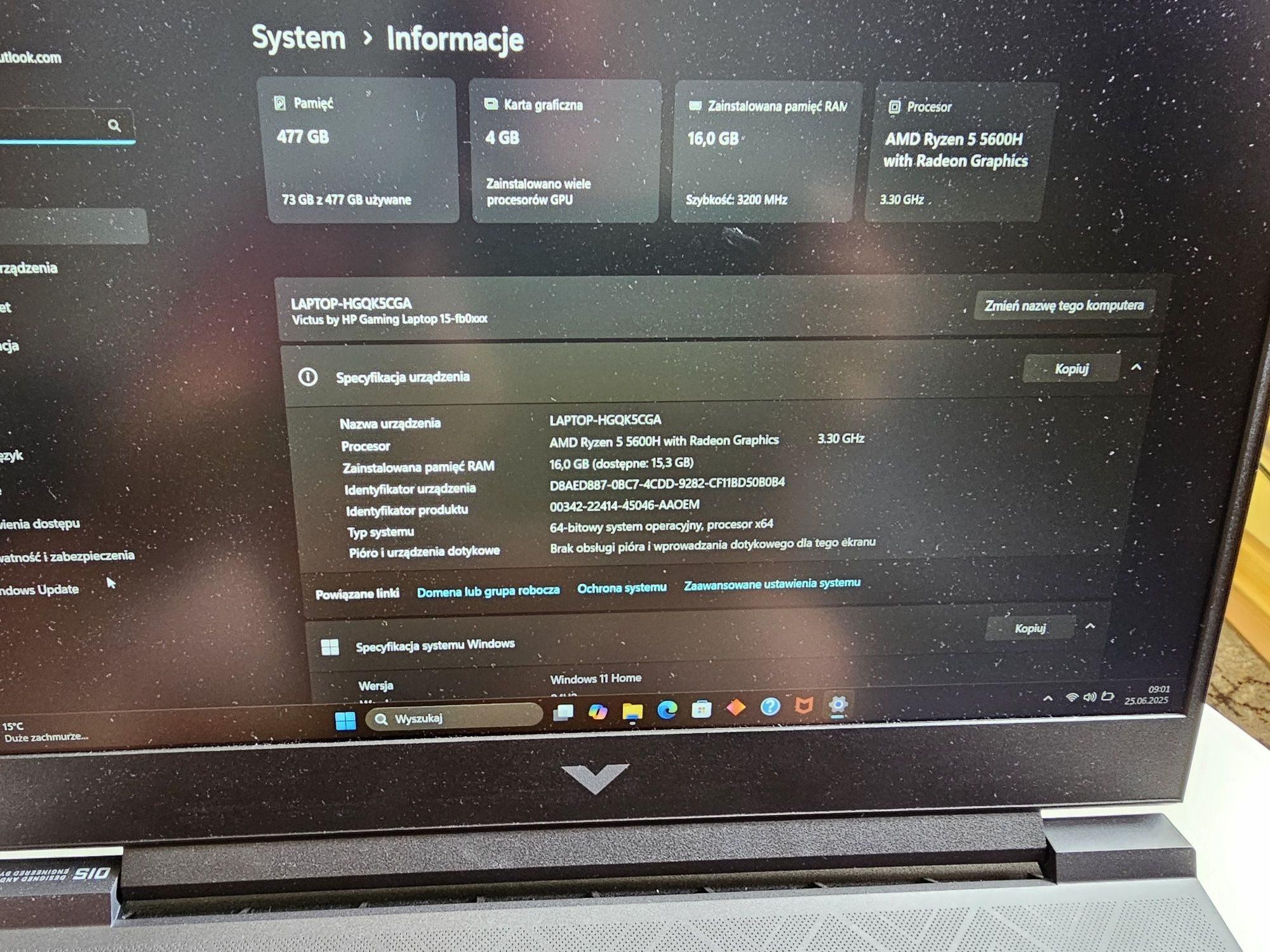 Laptop hp victus