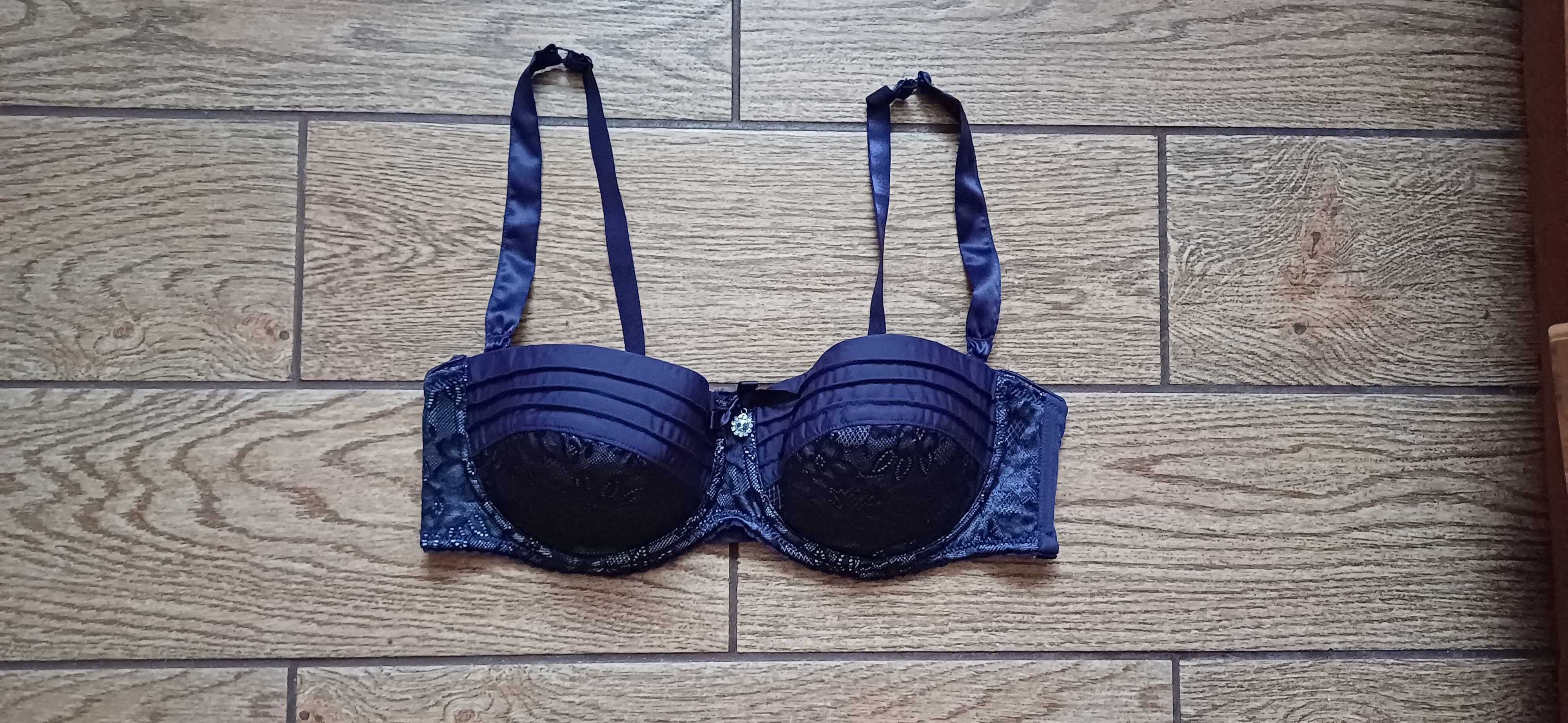 Fioletowy# śliwkowy biustonosz Miriale Luxury r. 90 C