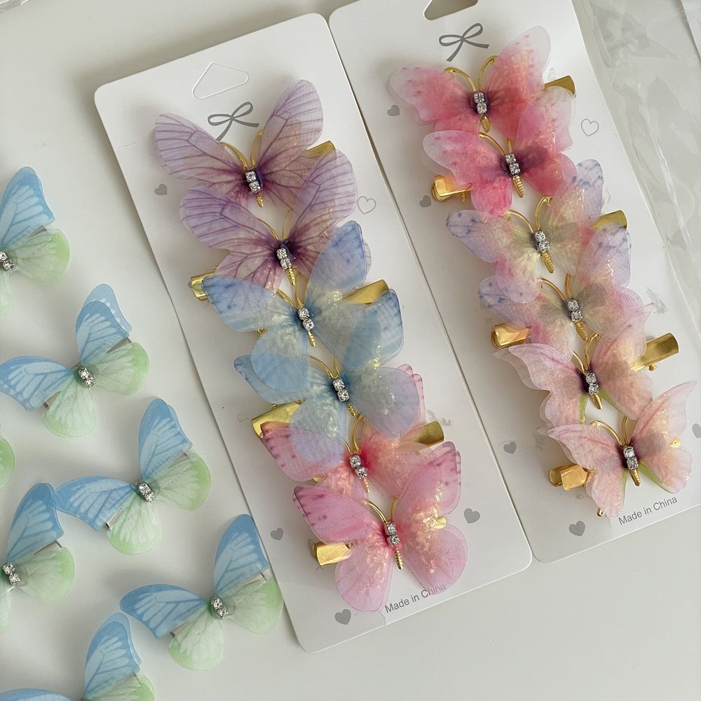 Шпильки метелики бантики заколки для дівчинки прикраси для волосся