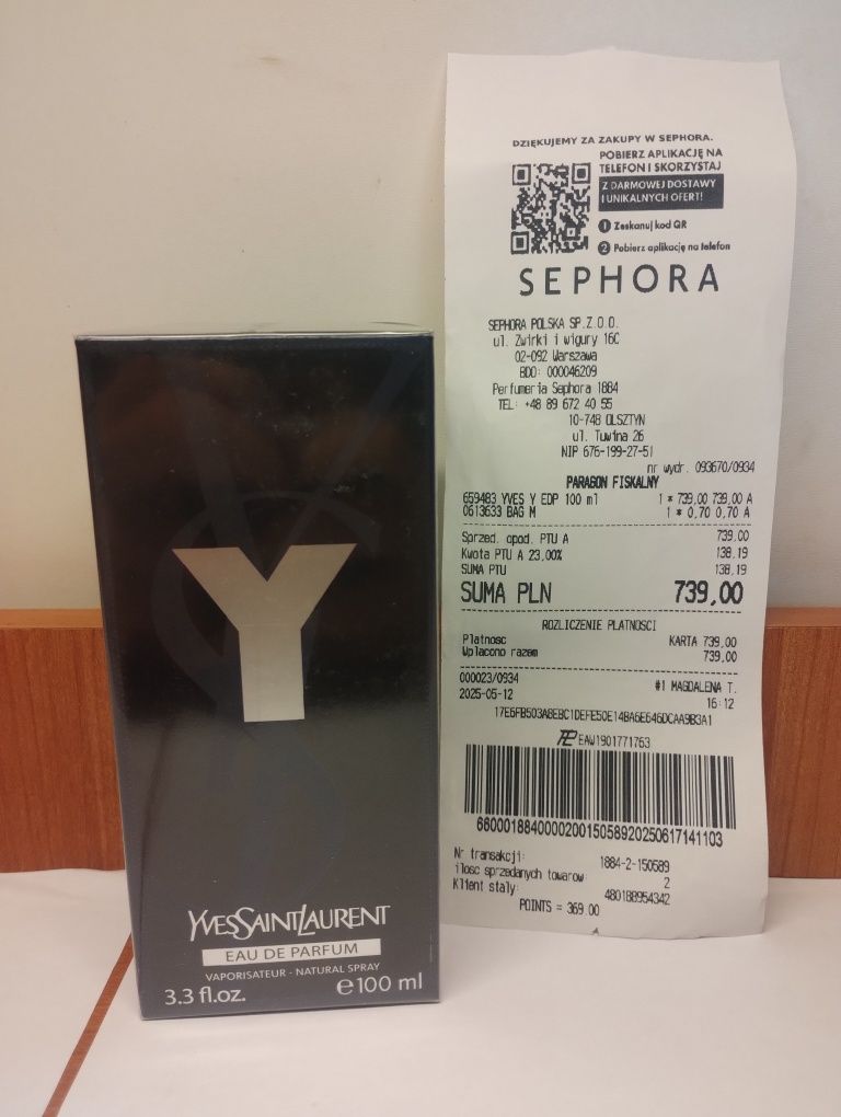 Yves Saint Laurent Y EDP 100ml – Męski zapach z charakterem – Oryginał
