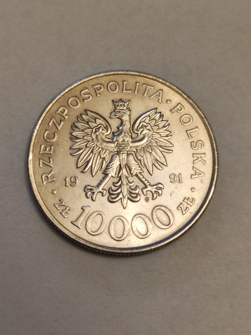 Moneta 10000zł z 1991 rok 200 rocznica Konstytucji 3 maja stan II