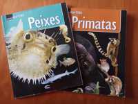 Três Livros - Primatas, Mamíferos Marinhos e Peixes