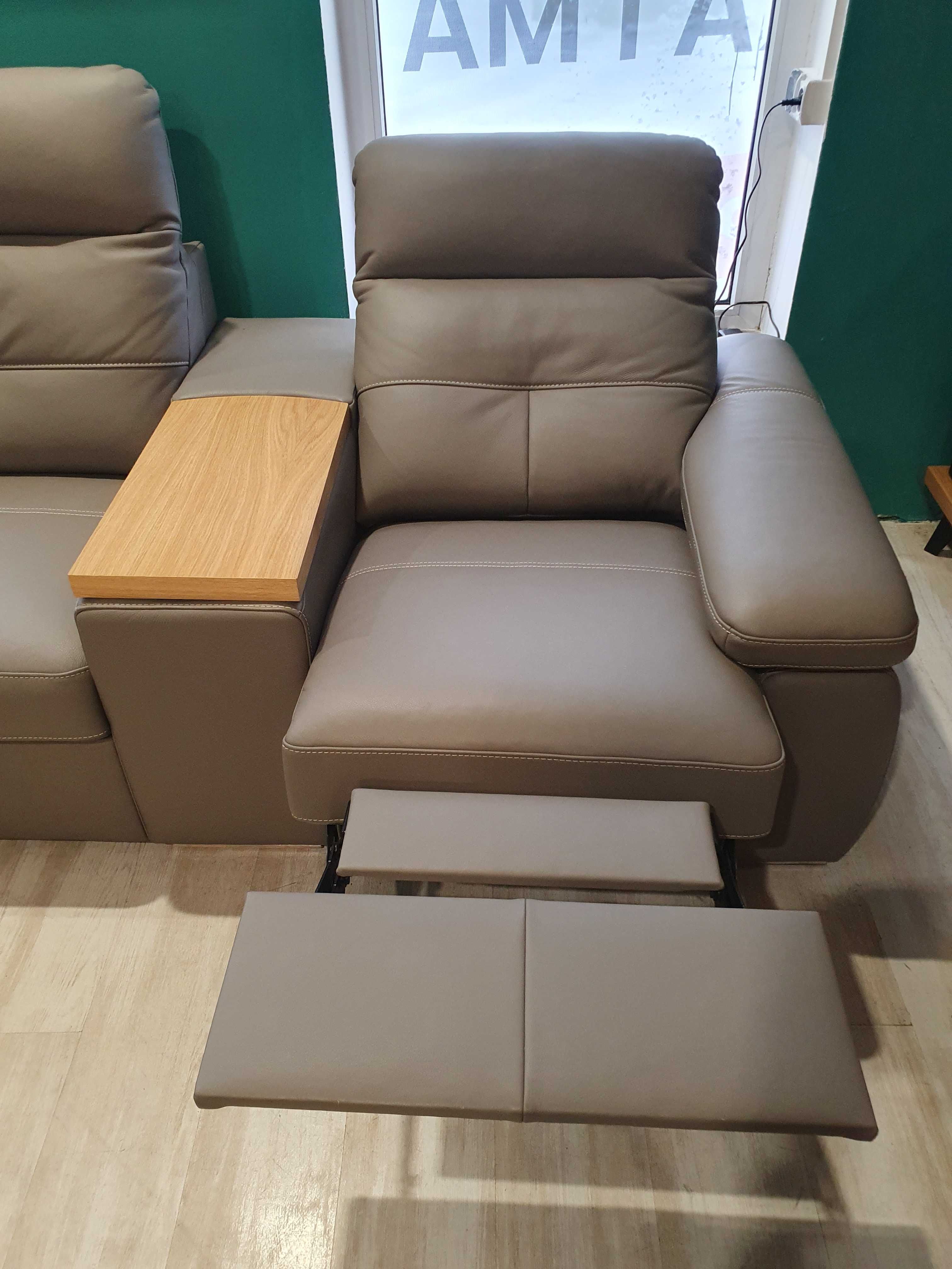 Narożnik LEGEND z funkcją spania BYDGOSKIE MEBLE skóra Promocja