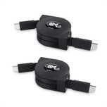 Kabel do ładowarki USB C USB C zwijany 1m 2szt SPP415