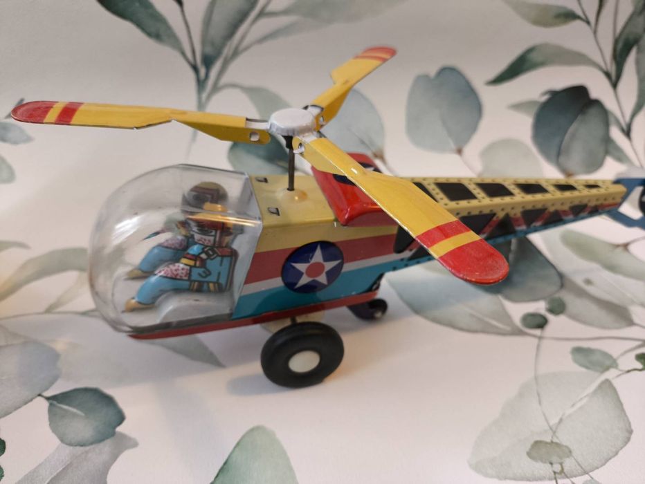 Metalowa zabawka Tin Toy Helikopter MF334, nowa, pudełko, unikat